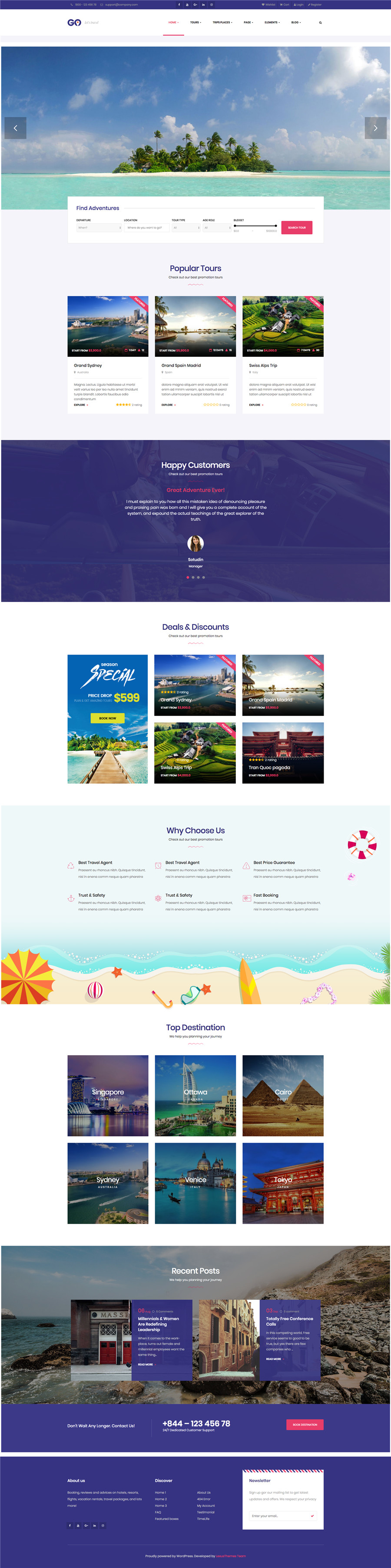GoLove旅行景区WodPress主题模板下载 GoLove旅行景区WodPress主题模板下载