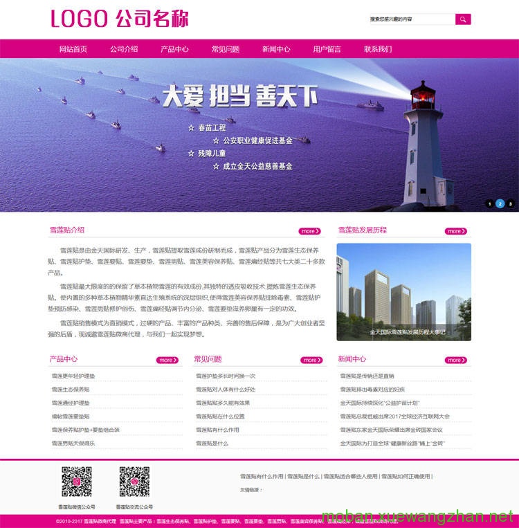适合美容 化妆品 女性类 企业网站wordpress主题