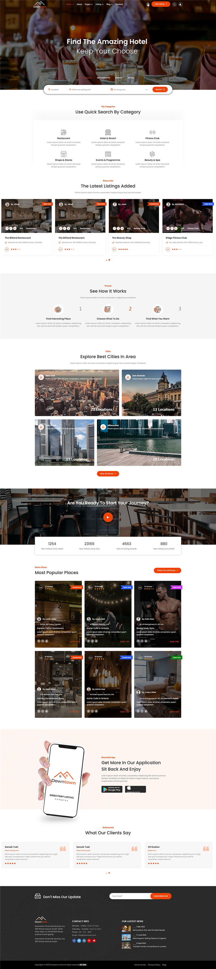 响应式门户网站页面设计bootstrap企业WordPress网站模板预览图