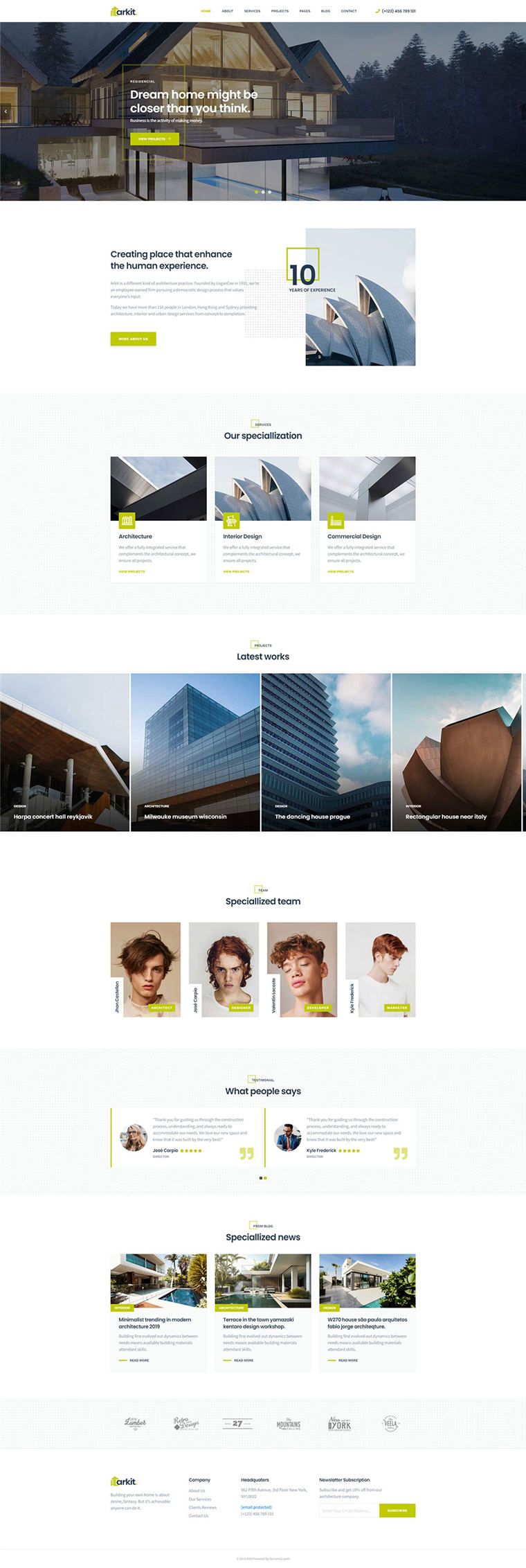 响应式科技建筑设计工程施工公司网站WordPress模板预览图