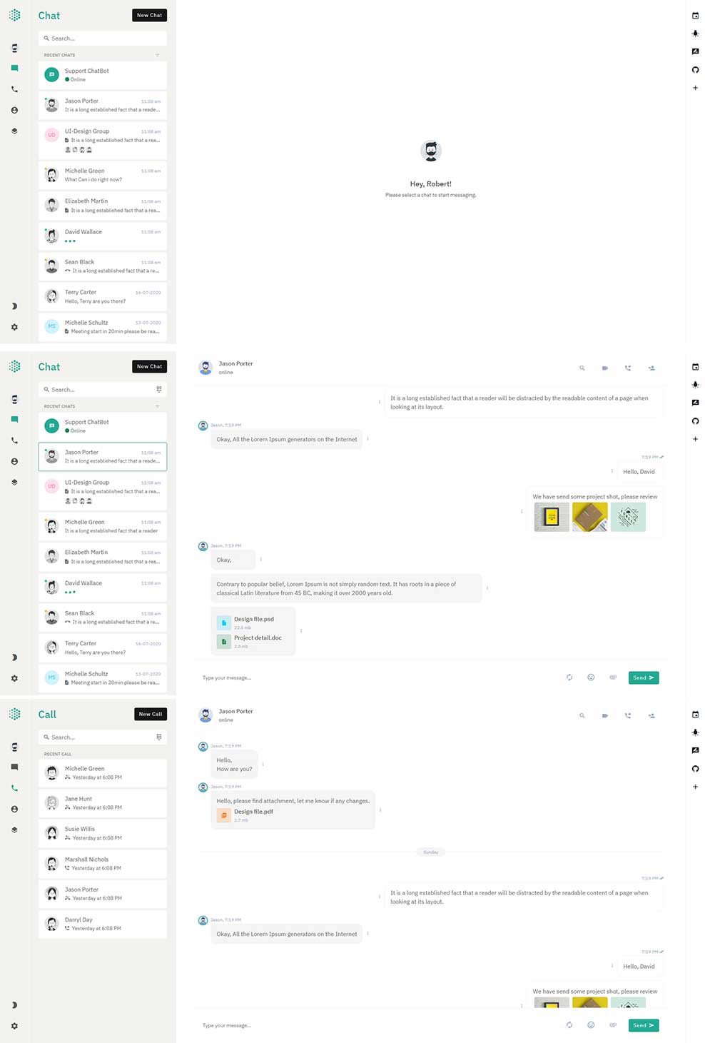 响应式聊天软件在线聊天沟通界面WordPress模板预览图
