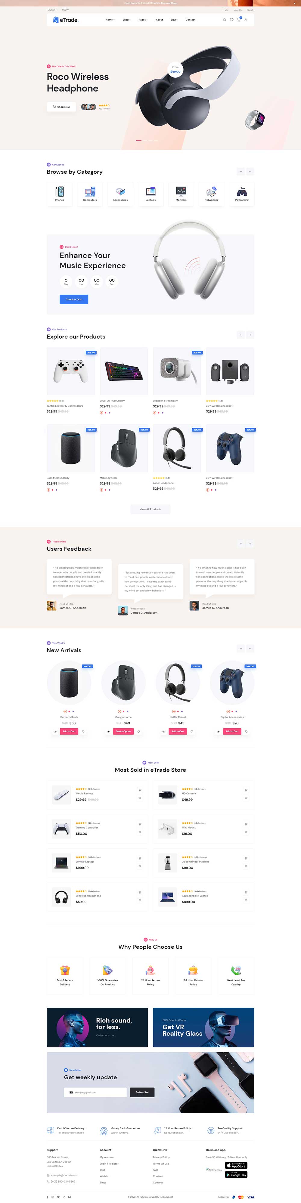 响应式电子商城网站源码商城模板网站html5网站模版预览图