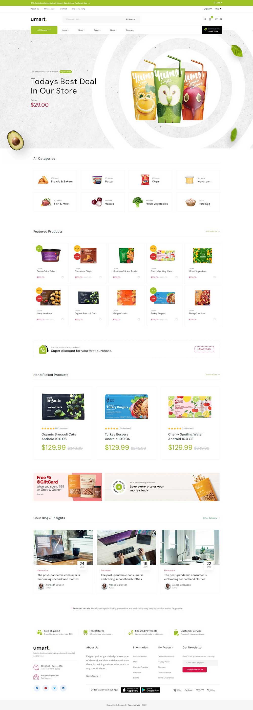 精美商城食品服装电子产品电商网站WordPress模板网站源码预览图