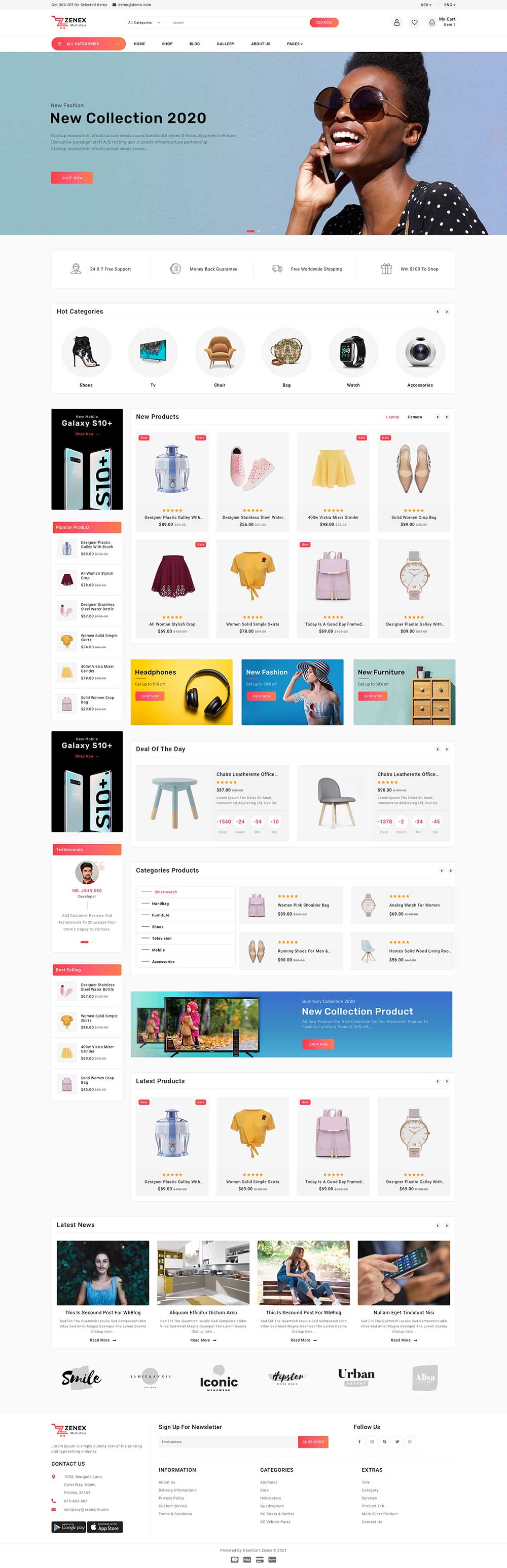 响应式电商线上商城网站HTML5电子商务网站WP模板预览图