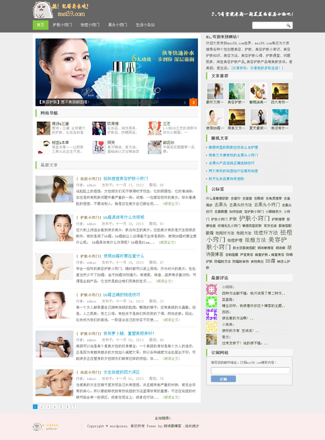 淘宝客博客营销wordpress主题模板展示图