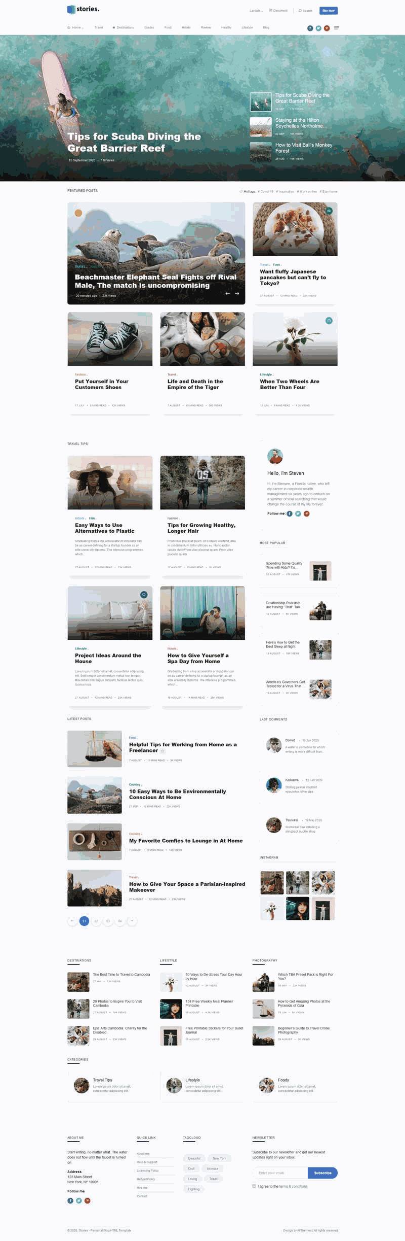 生活记录图文博客Wordpress模板(带手机版)效果图