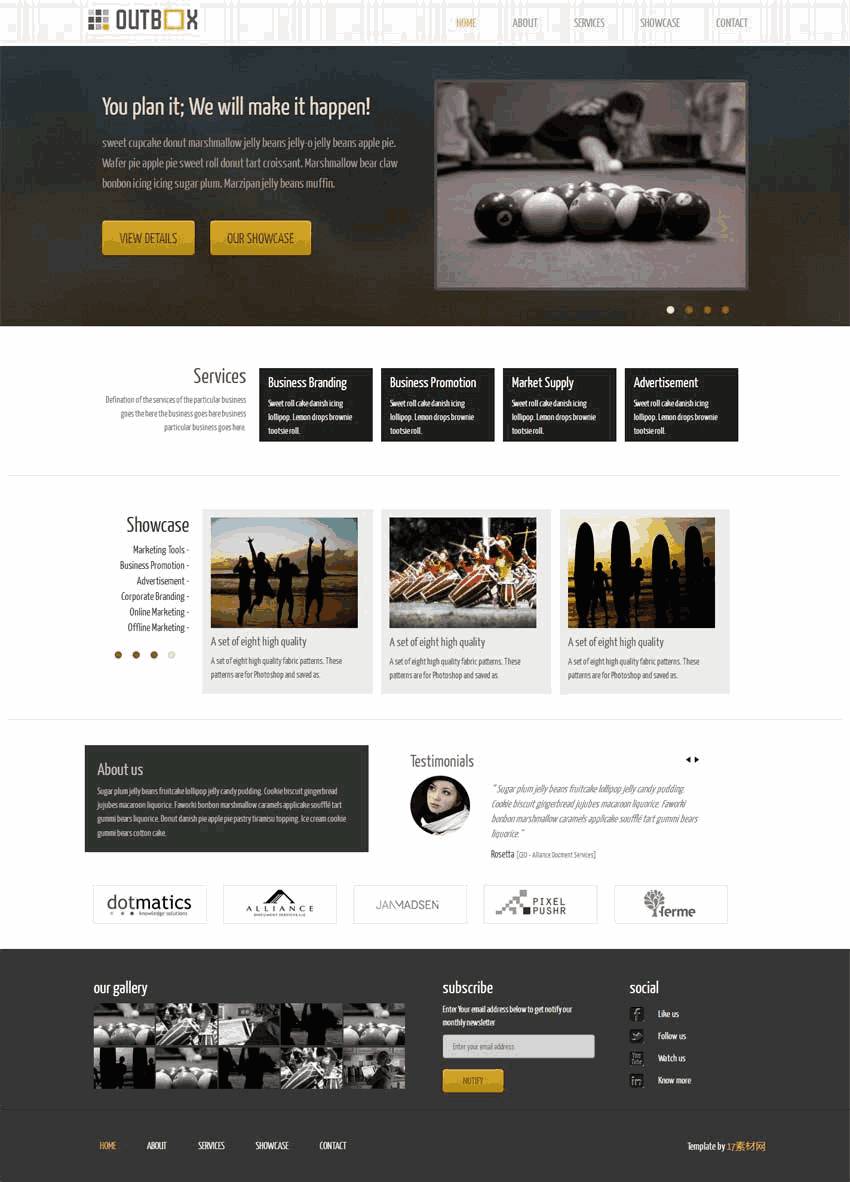 简洁的bootstrap自适应公司网站Wordpress模板(带手机版)效果图