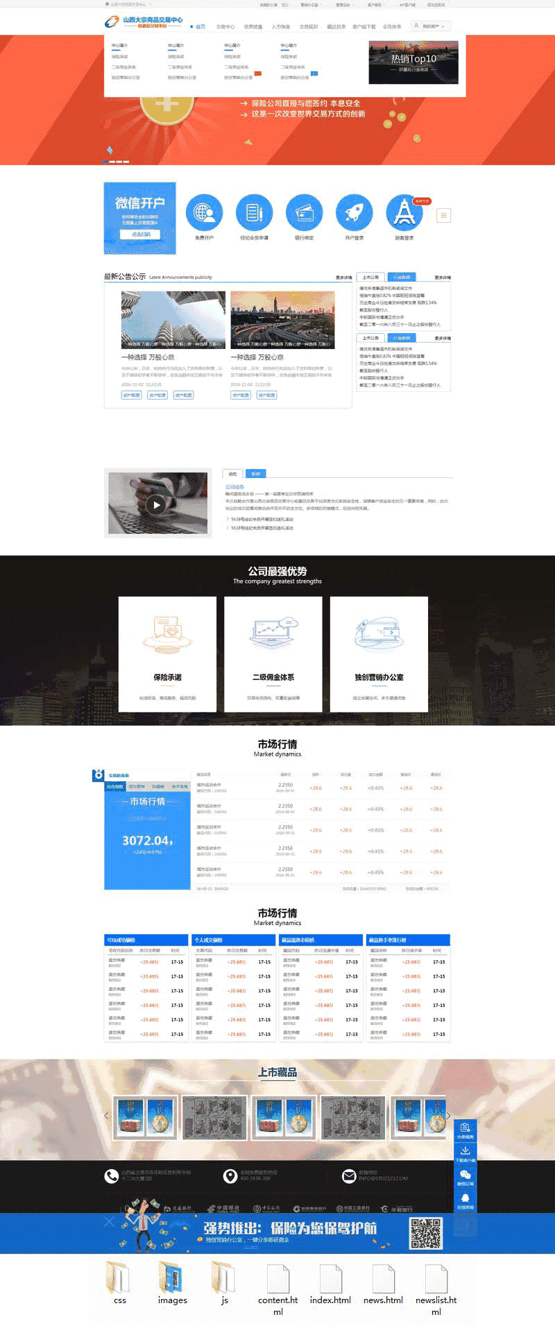 大宗商品期货金融投资公司网站Wordpress模板(带手机版)效果图