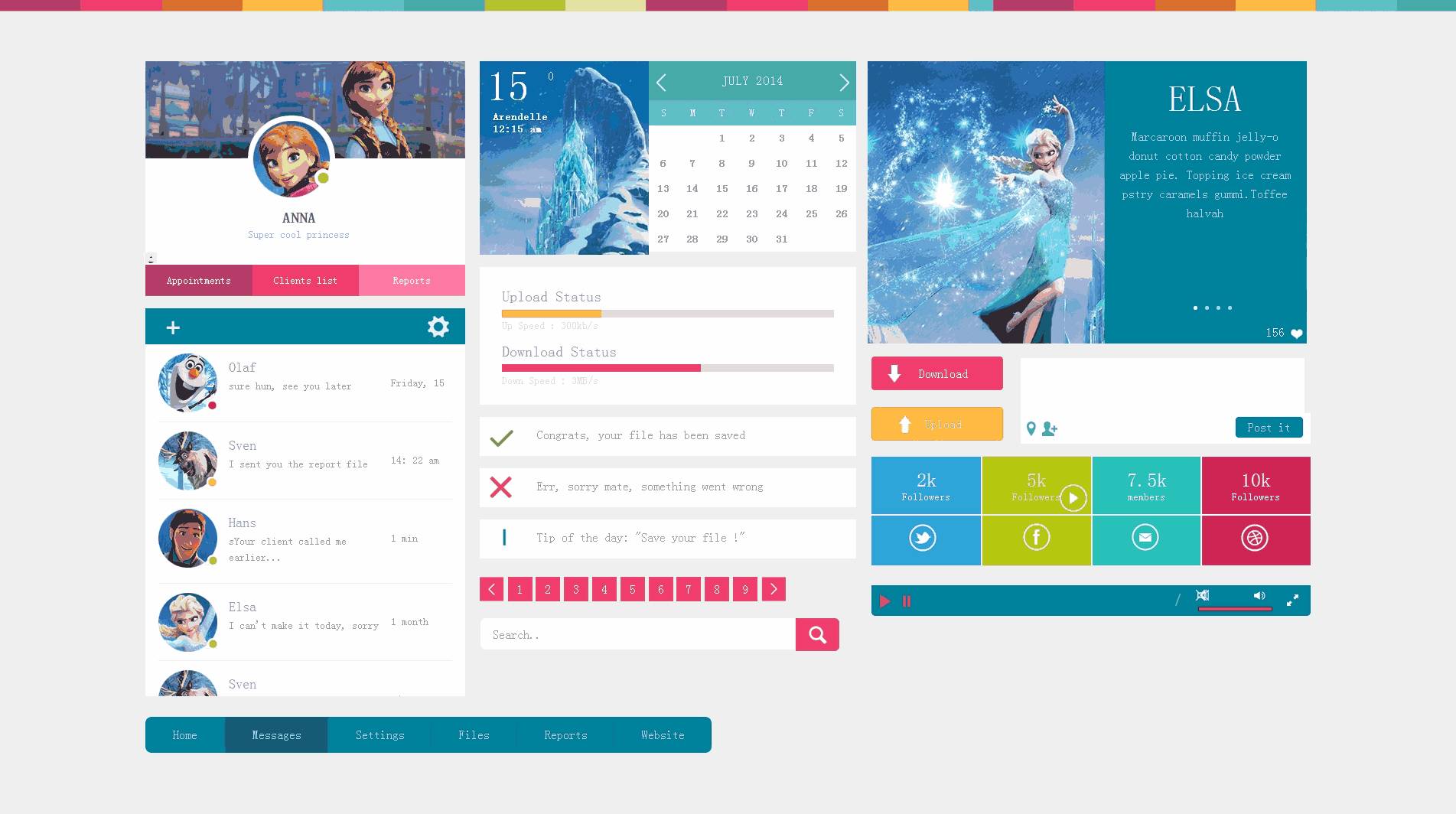 win8扁平风格的自适应用户界面工具包uiWordpress模板(带手机版)效果图