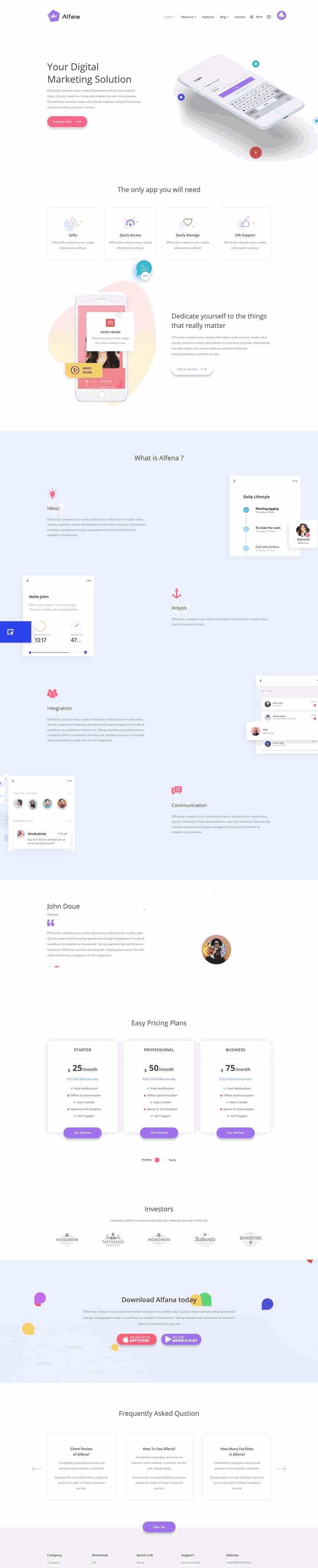 WebApp软件开发公司官网Wordpress模板(带手机版)效果图
