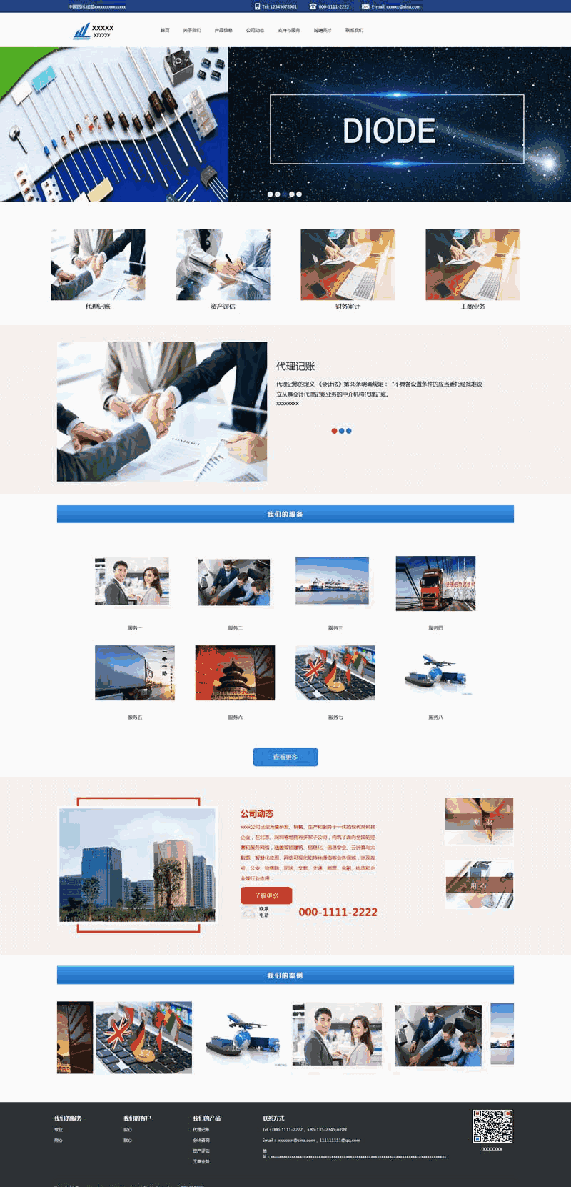 商业外贸公司官网WordPress模板（带手机版）效果图