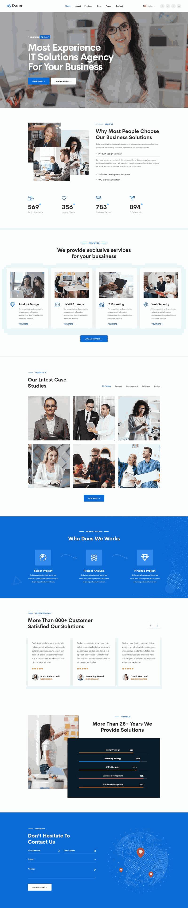 IT技术服务公司网站Wordpress模板（带手机版）效果图