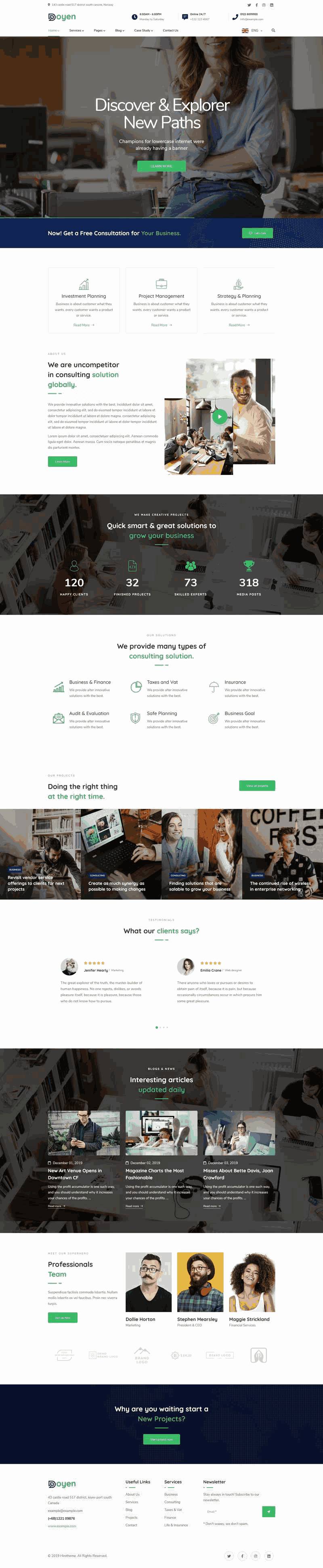 商业管理咨询公司网站Wordpress模板（带手机版）效果图