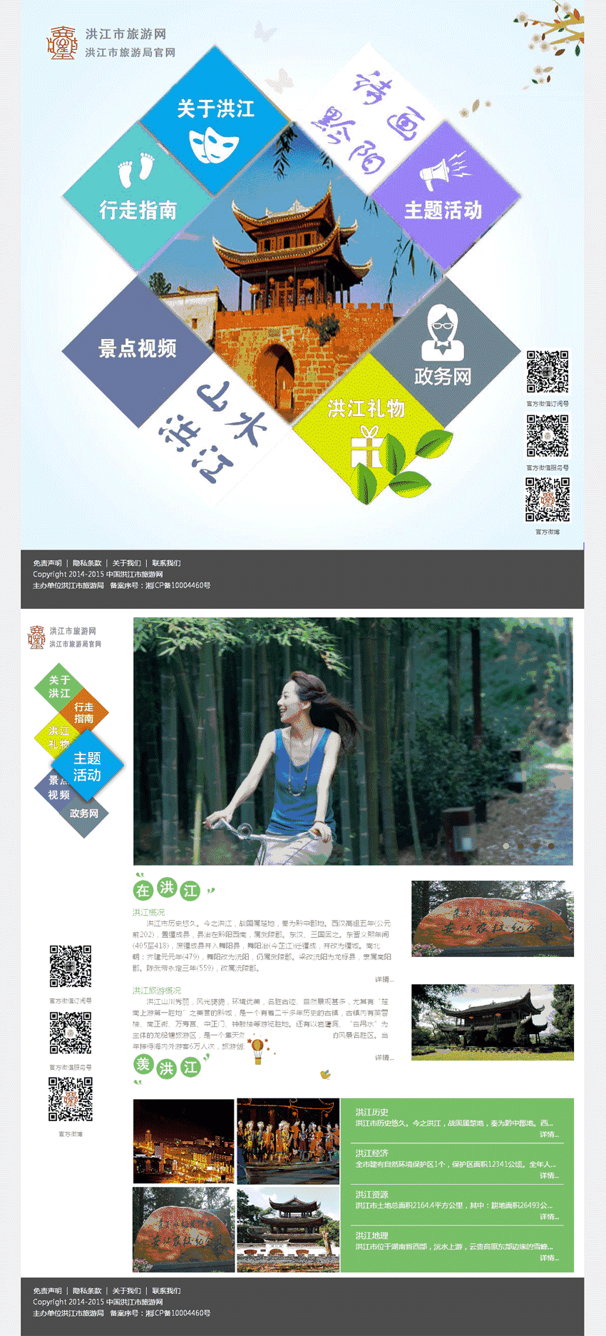 当地旅游网站Wordpress模板（带手机版）效果图