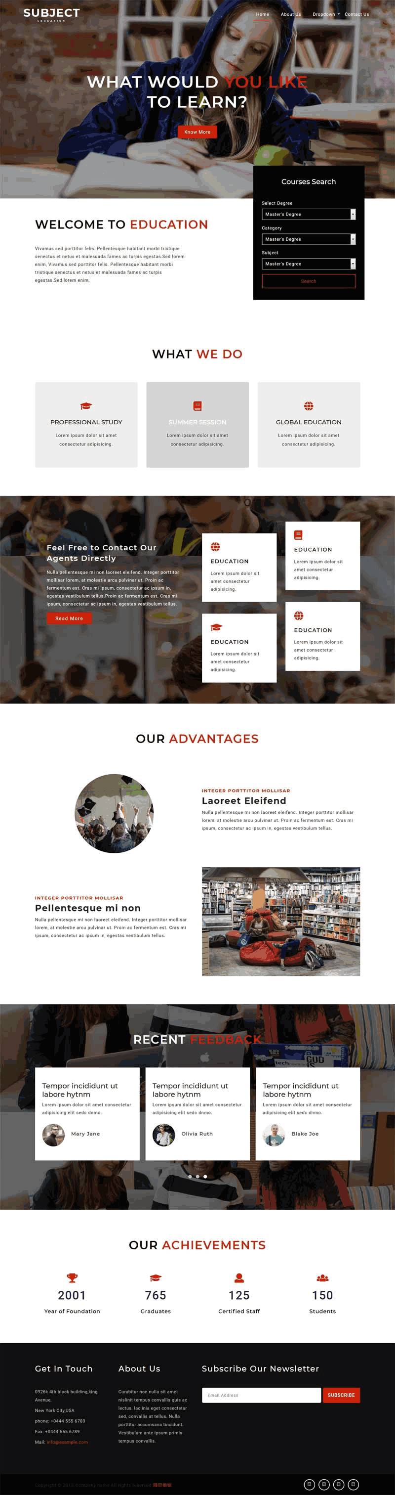 bootstrap响应式在线图书馆网站Wordpress模板(带手机版)效果图