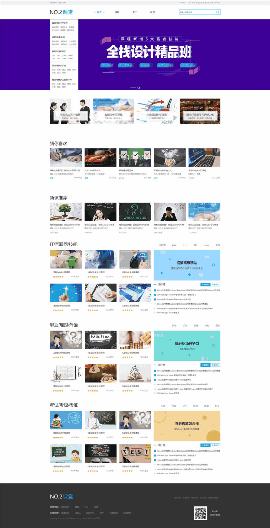 高端精美教育培训企业网站Wordpress全站模板(含移动站)预览图