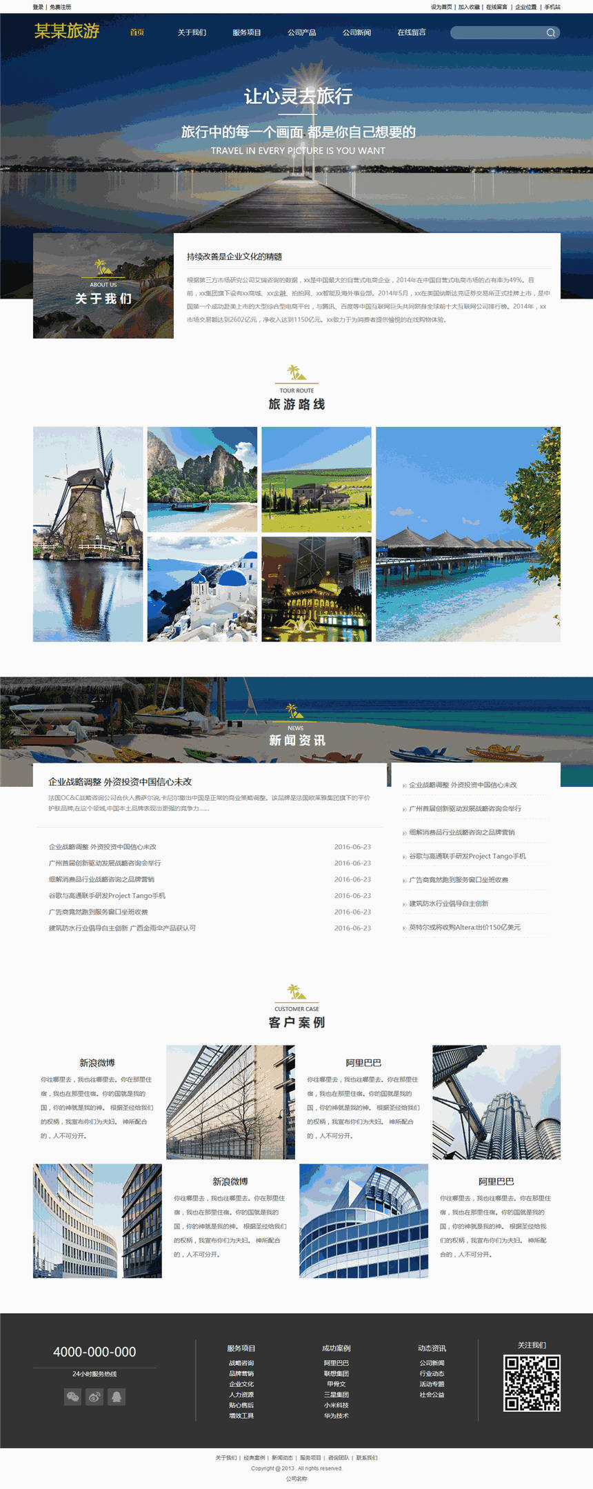 高端时尚旅游网站Wordpress主题下载（自适应手机站）预览图