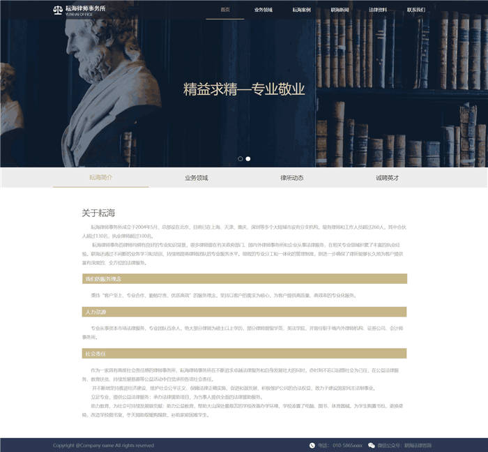 自适应响应式咨询顾问律师事务所网站WordPress模板下载预览图