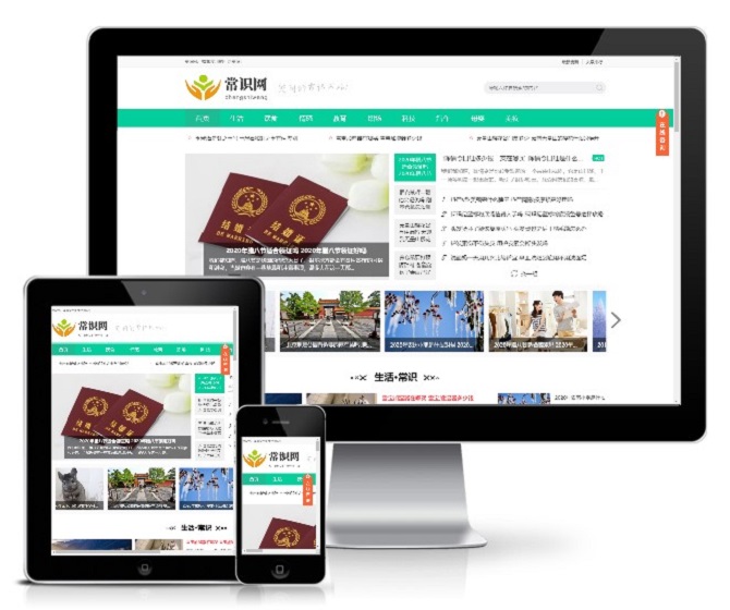 自媒体新闻资讯类网站模板（带手机版）展示图
