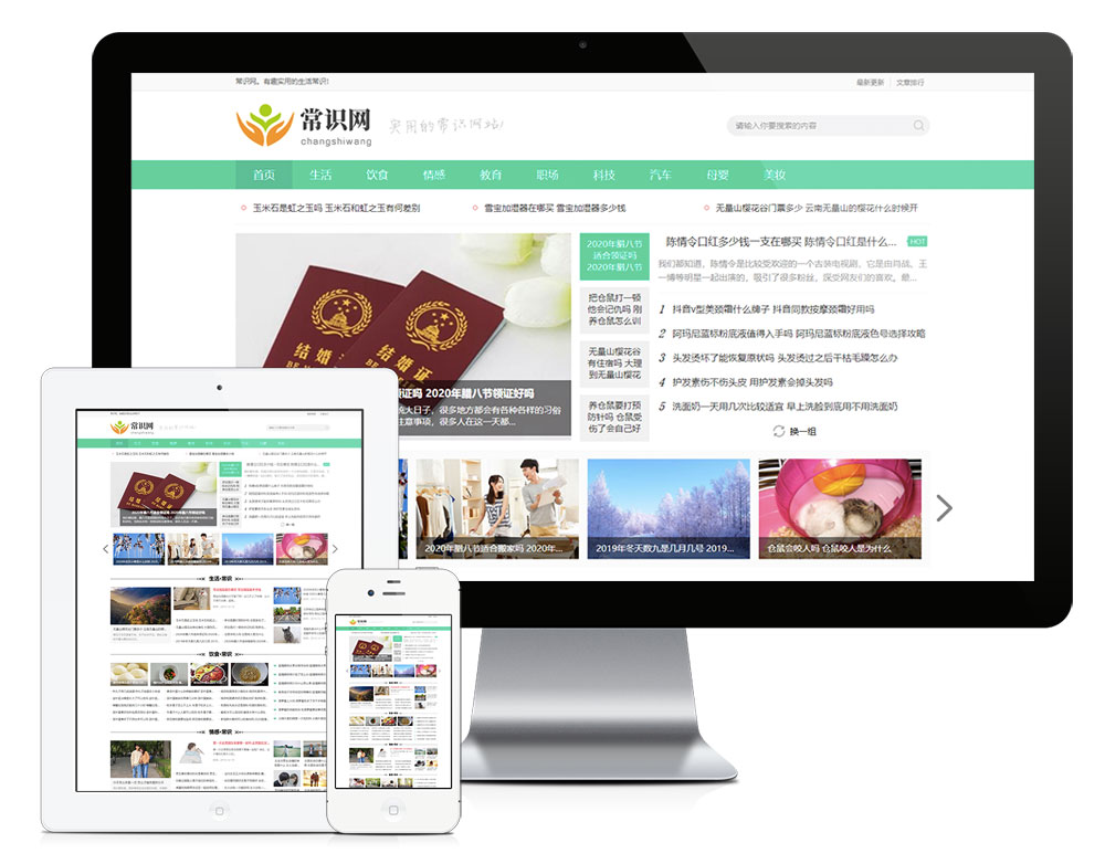 自媒体新闻资讯类网站Wordpress模板展示图