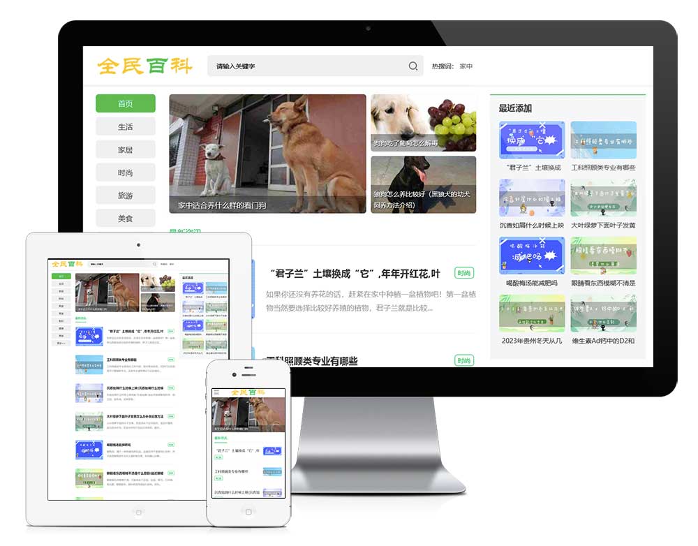 生活常识新闻博客资讯网站模板预览图